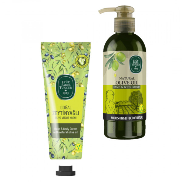 Pachet Crema de maini si corp 50 ml si Lotiune de maini si corp cu Masline 250 ml