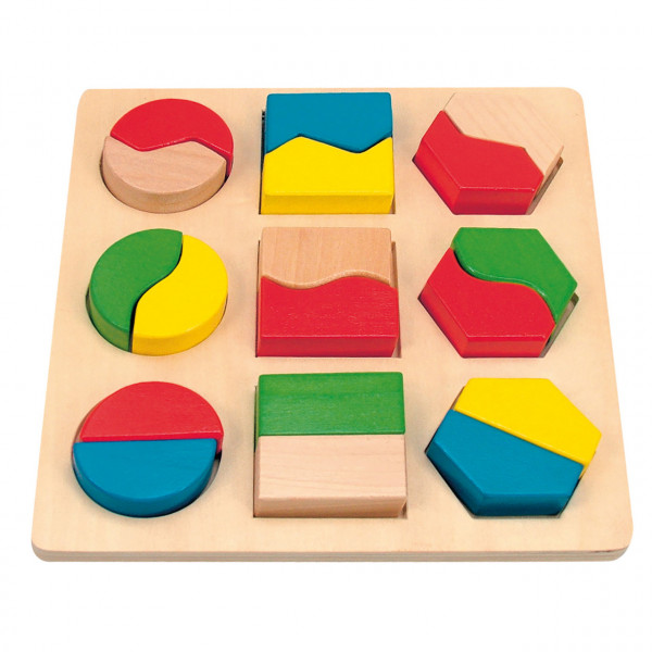 Puzzle din lemn - Forme si culori