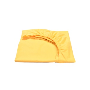 Cearsaf pat bumbac 100% culoare galben 90x200x10 cm - Img 2