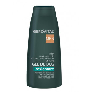 Gel de dus Revigorant 3 în 1 Gerovital Men 400 ml
