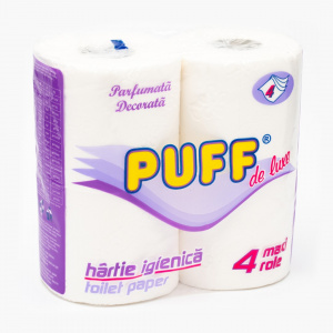 Hârtie igienică Puff De Luxe 4 straturi 4 role