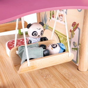 Jucarie din bambus - Casa ursilor Panda (25 piese) - Img 4