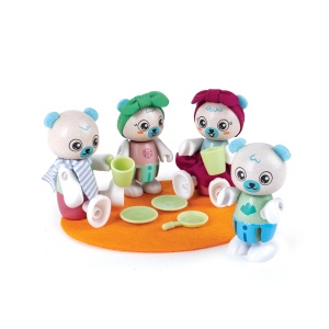 Jucarie din lemn pentru copii - Familia de ursi polari (10 piese) - Img 2