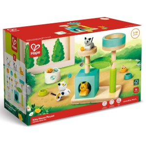 Jucarie din lemn pentru copii - Set de joaca Kitty Haven