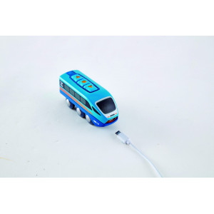 Jucarie din lemn - Tren cu telecomanda - Img 2