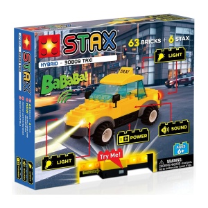 Jucarie Stax - Set constructie copii cu lumini si sunete - Taxi