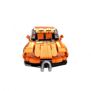 Jucarie tip lego tehnic de constructie masina sport portocalie (404 piese) - Img 4