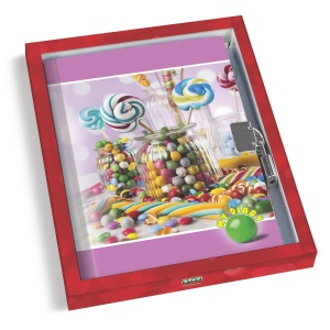 Jurnal secret Love & Candy cu lacat, 3 modele asortate (6 buc/display) - Img 2