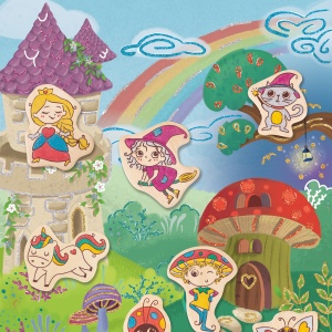 Kit de creat magneti pentru copii cu tematica Fantasy - 17 piese - Img 6