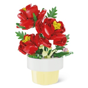 Mini Brick Garden - Flori cu ghiveci, 4 modele asortate (12 buc/display) - Img 4