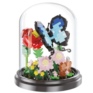 Mini Brick Garden - Flori si insecte cu carcasa transparenta, 4 modele asortate (12 buc/display) - Img 2