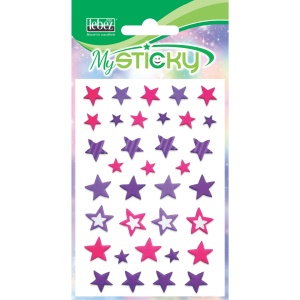 My Sticky 3D Stars, 6 modele asortate (48 pachete/display) - Img 6