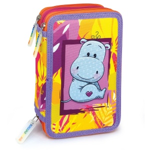 Penar echipat - Colectia Puppies cu 3 fermoare (18 markere si 18 creioane colorate) - 13 x 20 x 6.5 cm (12buc/display) - Img 3