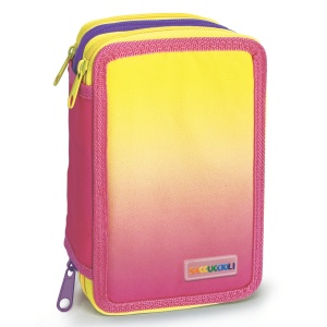 Penar echipat - Color Block cu 3 fermoare (18 markere si 12 creioane colorate) - 13 x 20 x 6.5 cm (12 buc/display) - Img 6