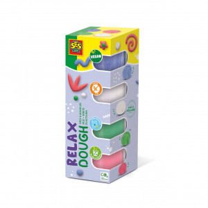 Plastilina colorata vegana pentru copii SES Relax 4 x 90 gr
