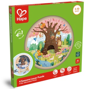 Puzzle din Lemn copii - Set 4 Anotimpuri (10, 12, 16 si 18 piese)