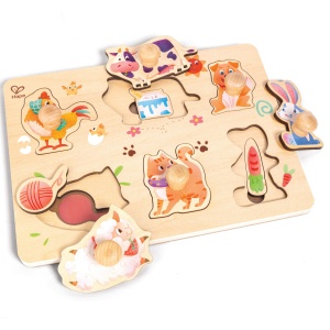 Puzzle din lemn in straturi - Animale - Img 1