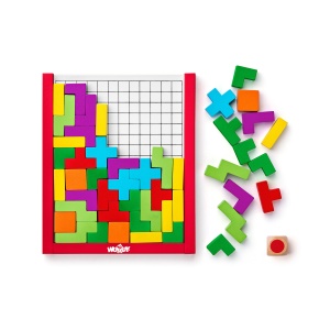 Puzzle din lemn - Joc cu forme si zar - Img 3