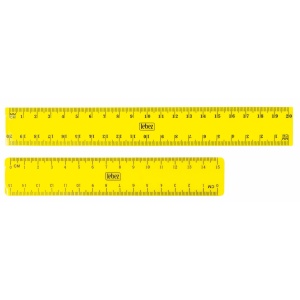 Rigla din plastic 15 cm culori fluo – 36 buc/display cilindric - Img 3
