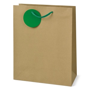 Sacosa Kraft, din hartie cu maner din snur, 26 x 32.5 x 12.7 cm (20 buc/display) - Img 4