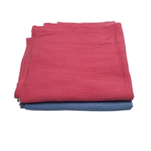 Set 2 Buc Muselină Confort Maxi 110 x 110 cm - Bleu și Roșie, Bumbac 100% - Img 1