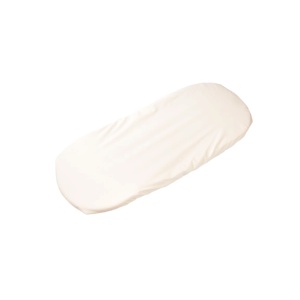 Set 2 cearsafuri cosulet si landou 72x30 cm bumbac 100% crem roz + protectie impermeabila - Img 2
