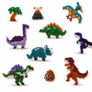 Set creativ - Margele de calcat cu Lumea dinozaurilor pentru copii - Img 3