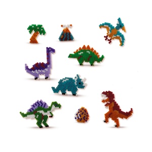Set creativ - Margele de calcat cu Lumea dinozaurilor pentru copii - Img 6