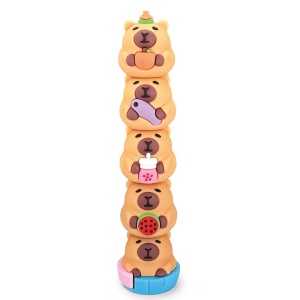 Set de 4 mini markere de evidentiere BeCappy Capibara – in 4 culori pastelate (12 set/display) - Img 3