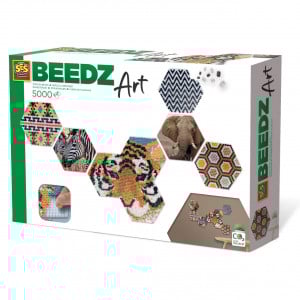 Set margele de calcat Beedz Art - Safari cu placi hexagonale - Img 1