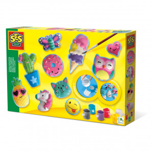 Set pentru copii de mulaj si pictura cu figurine colorate