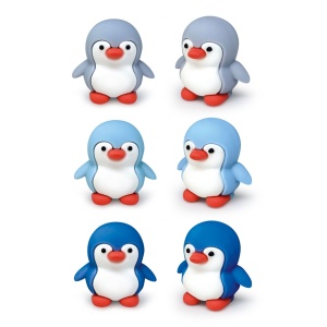 Ascutitoare de creion cu o gaura Arctic Friends din plastic moale, 3 culori (24 buc/display) - Img 4