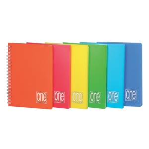 Caiet A7 cu spirala - One Color, 80 g/m2, 80 pag., 8X12 cm, coperta PP (Dictando) - Img 1