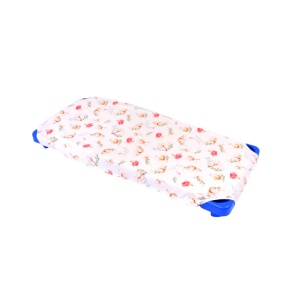 Cearsaf patut gradinita stivuibil, bumbac 100%, model flori de bumbac