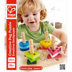 Jucarie din lemn - Puzzle creativ cu forme - Img 2