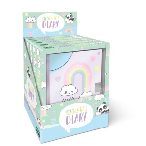 Jurnal Rainbow, make me happy, cu cutie cadou, 80 de pagini, 13 x 18 cm (6 buc/display) - Img 1