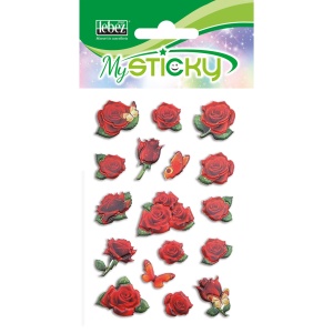 My Sticky 3D Flowers, 6 modele asortate (48 pachete/display) - Img 5