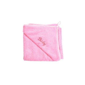 Prosop de baie bumbac 100%, culoare roz, personalizat Baby