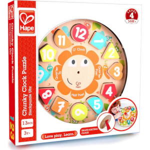 Puzzle din lemn cu ceas de jucarie pentru copii - Img 5