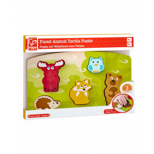 Puzzle din lemn tactil - Animale din padure - Img 2