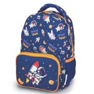 Rucsac Fantasy, cu 2 compartimente cu fermoar din poliester foarte rezistent, 29 x 22 x 10 cm (4 modele) - Img 2