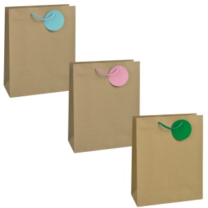 Sacosa Kraft, din hartie cu maner din snur, 17.8 x 23 x 9.8 cm (20 buc/display) - Img 5