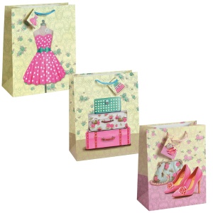 Sacosa Spring Vintage, din hartie cu maner din snur, 26 x 32.5 x 12.7 cm (20 buc/display) - Img 5