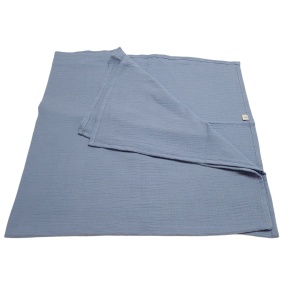 Set 2 Buc Muselină Confort Maxi 110 x 110 cm - Bleu și Roșie, Bumbac 100% - Img 3