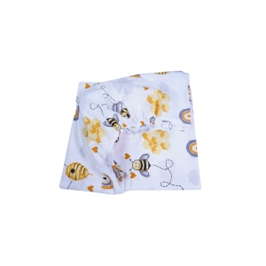 Set 2 cearsafuri patut 120x60 cm, bumbac 100% galben albinute - Img 2