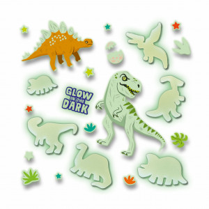 Set autocolante fosforescente cu dinozauri pentru copii - Img 2