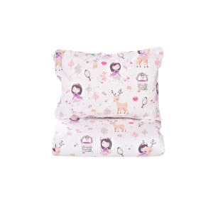 Set complet lenjerie 5 piese pentru patut incastrabil model fetite - Img 1