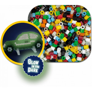 Set creativ Beedz - Margele de calcat Masina Glow in the Dark - Img 3