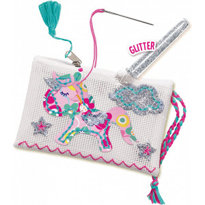 Set creativ DIY copii- Geanta brodata cu unicorn si accesorii - Img 4