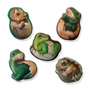 Set creativ pentru copii cu mulaj si pictura - Dinozauri 2 in 1, razuire - Img 2